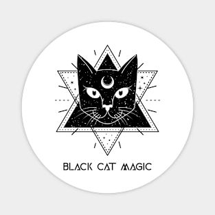 Black cat magic Magnet